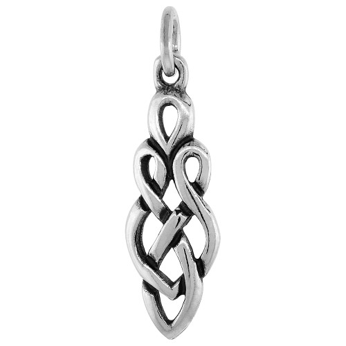 Sterling Silver Celtic Knot Charm, 1 Inch