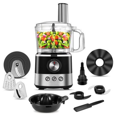 Food Processor 7 Cup Food Processor Vegetable Chopper for Chopping  Pureeing  Mixing  Shredding and Slicing with 2 Speeds Plus Pulse 650 Watt Safety I