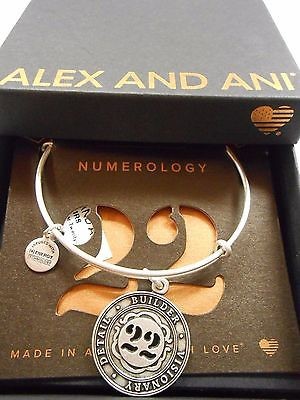 Alex and Ani Women's Bracelets Silver - Silvertone Numerology Number Twenty-Two Adjustable Charm Bracelet