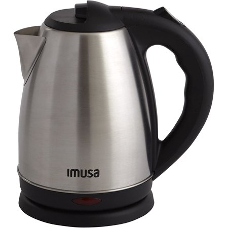IMUSA USA GAU-18220 1.8 Liter Cordless Stainless Steel Electric Tea Kettle with Easy to Serve Pouring Spout