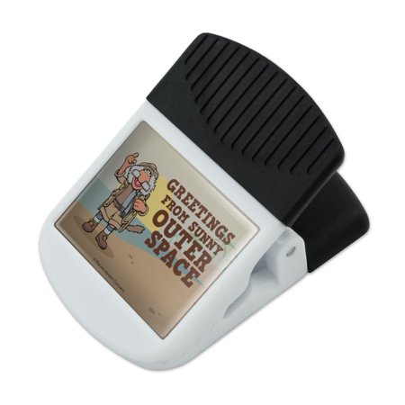Greetings from Sunny Outer Space Uncle Travelling Matt Fraggle Rock Refrigerator Fridge Magnet Magnetic Hanging Hook Note Snack Clip