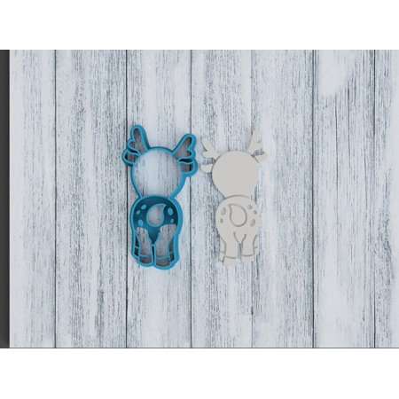Cute Reindeer Deer Butt Cookie Cutter - Fondant - Sugar Cookies - Clay (0134)