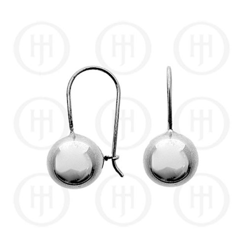 Doma Jewellery MAS06146 Sterling Silver -French Wire Ball Earrings 12mm -ER-1021-12