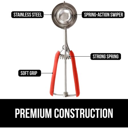 Premium Stainless Steel  Spring-Loaded Scoop for Fruit  Cookie and Ice Cream