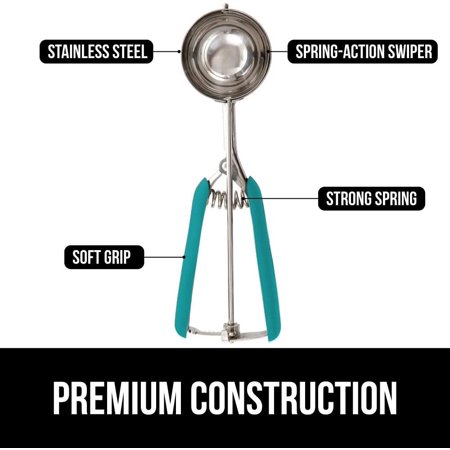 Premium Stainless Steel  Spring-Loaded Scoop for Fruit  Cookie and Ice Cream