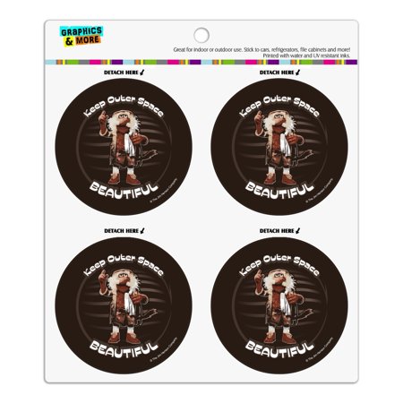 Keep Outer Space Beautiful Fraggle Rock Uncle Traveling Matt Refrigerator Fridge Locker Vinyl Circle Magnet Set