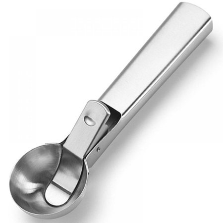 Large Ice Cream Scoop  Premium Stainless Steel Ice Cream Scooper with Trigger  Comfortable and Anti-Freeze Handle  Icecream Scoop Spoon Perfect for Ge