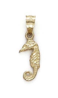 14k Yellow Gold Seahorse Pendant - 1.0 Grams