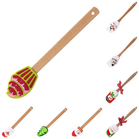 COOLL Butter Spatula High Temperature Resistance Xmas Themed Silicone Bread Bakery Butter Scraper Kitchen Tool  Color#4888