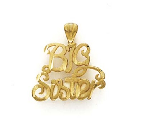 14k Yellow Gold Big Sister Pendant - 1.0 Grams
