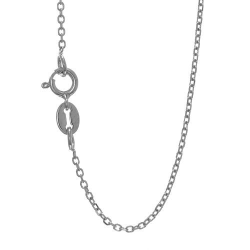 14k Solid Gold Yellow White or Rose 0.5 Mm Cable Chain Necklace 16' 18' 20' Spring Ring Clasp