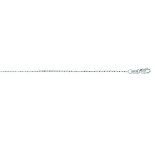 14k White Gold 1.0 Mm Box Chain Necklace - Length: 16 to 30