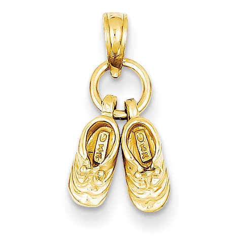 Roy Rose Jewelry 14K Yellow Gold Baby Shoes Charm