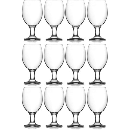 Epure® 12 Piece Water Goblet Glass Set - Strong Stemmed Glasses for Drinking Water  Juice  Wine  Mixed Drinks  and Cocktails (Water Goblet (13.5 Oz))