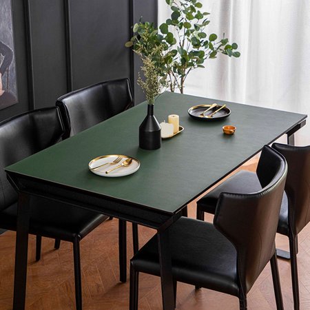 JunDanmall Practical Heat-resistant Tablecloth Dual-side Use Waterproof Faux Leather Dinner Placemat Household Supplies  Color#7263