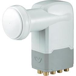 Wentronic Goobay Universal Octo LNB, Weiß-Grau - Digitaler SAT-LNB (DVB-S2) Für 8 Teilnehmer (4K/HDTV/3D Empfang) (67273)