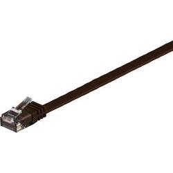 Wentronic Goobay - Patch-Kabel - RJ-45 (M) Bis RJ-45 (M) - 1,0m - UTP - CAT 6 - Geformt, Flach - Braun (95890)