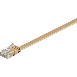 Wentronic Goobay - Patch-Kabel - RJ-45 (M) - RJ-45 (M) - 20,0m - UTP - CAT 6 - Gepresst - Hellbraun (95885)