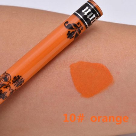 MEROTABLE Sexy Lips Colors Painting Lipstick Matte Lipgloss Beauty Makeup WaterProof Long Lasting Orange