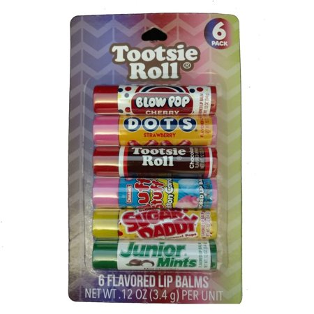 Taste Beauty 6 Piece Tootsie Roll Candies Flavored Lip Balm Gift Set - Includes 6 of Your Favorite Candy Flavors 3 Sets