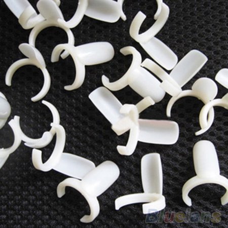 XinYux 50 Pcs Polish UV Gel Color Pops Display Nail Art Ring Style False Nail Tips
