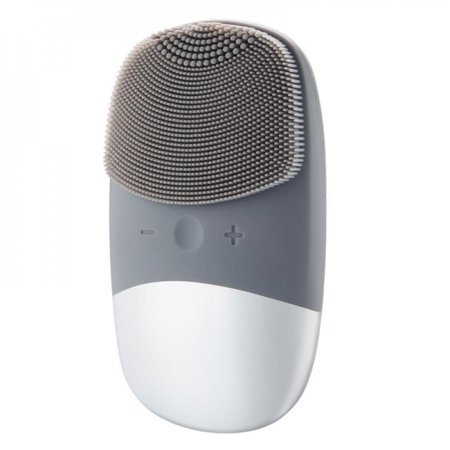 MEROTABLE Mini USB Electric Face Cleaner Waterproof Rechargeable Massage Brush Gray