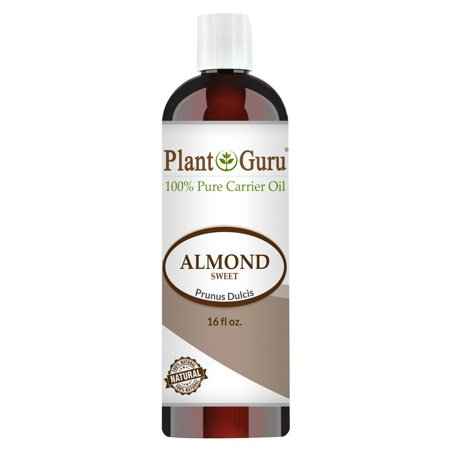 Sweet Almond Oil 100% Pure Natural Carrier for Skin  Face  Hair Growth & Massage Size 16 Oz