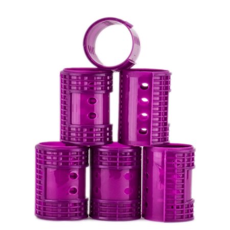Option : 1 3/4  Purple - 6 Pack #4723   Diane Snap-on Magnetic Rollers   Hair Scalp Head - Pack of 3 W/ SLEEKSHOP Teasing Comb