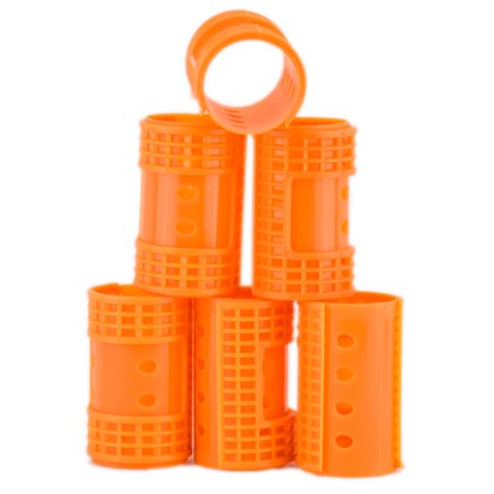 Option : 1 1/2  Orange - 6 Pack / #4723   Diane Snap-on Magnetic Rollers   Hair Scalp - Pack of 3 W/ SLEEKSHOP Teasing Comb