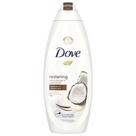 Dove Restoring Body Wash for Dry Skin Coconut Butter and Cocoa Butter  22 Oz  2 Pack