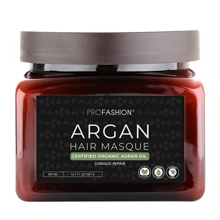 Profashion Hair Mask Argan with Hydrolyzed Keratin Protein - Argan Hydrating Hair Mask - Keratin Restore Mask Remedy Hair Mask - Ultra Moisturizing Ha