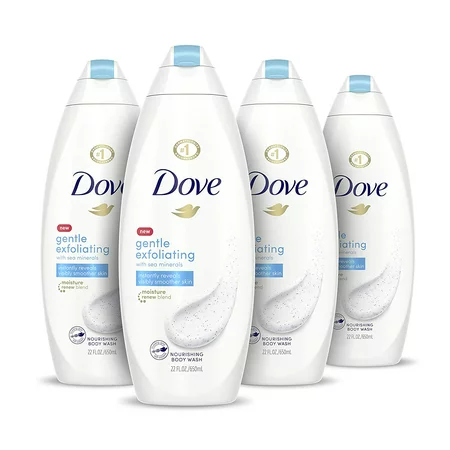 Dove Body Wash Instantly Reveals Visibly Smoother Skin Gentle Exfoliating with Sea Minerals Cleanser That Effectively Washes Away Bacteria While Nouri