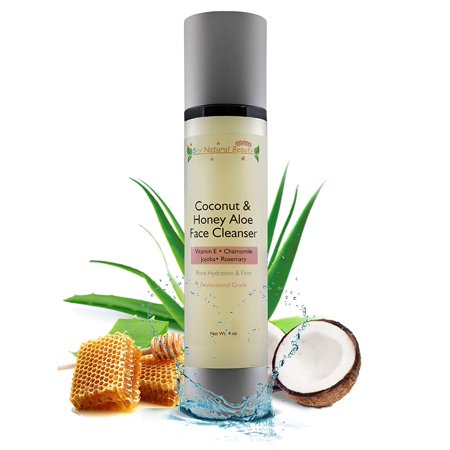 Coconut & Honey Aloe Face Cleanser with Manuka Honey - Best Moisturizing  Anti-Aging Facial Wash for Sensitive & Delicate Skin