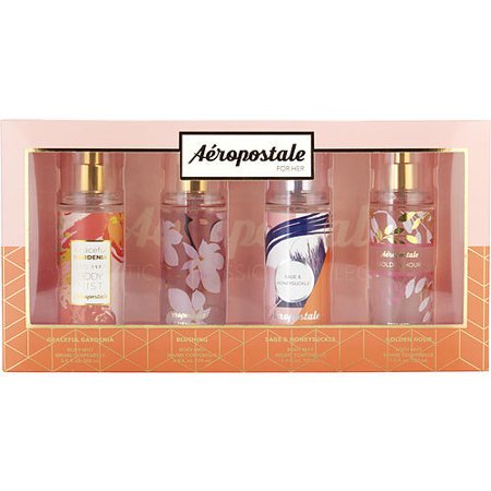 By Aeropostale 4 PIECE VARIETY with GRACEFUL GARDENIA & BLUSHING & SAG HONEYSUCKLE & GOLDEN HOUR and ALL ARE BODY MIST 3.4 OZ
