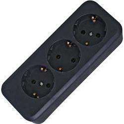 Kopp Steckdosenleiste Ohne Schalter 3fach Schwarz Ohne Stecker 120305001 (120305001)
