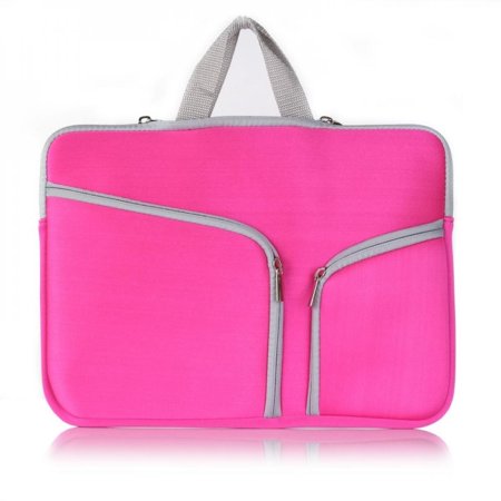 MEROTABLE for MacBook 13.3 Laptop Case Carry Bag for MacBook Samsung Chromebook HP Acer Lenovo Pink