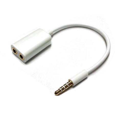 Dual 3.5mm Female Input to 3.5mm Male Input Audio Splitter Adapter for HTC Windows Phone 8X HTC 6990 HTC Zenith (at & T  T-Mobile  Verizon)