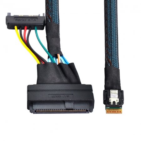 Cablecc U.2 U2 SFF-8639 to Slimline SFF-8654 4i NVME PCIe SSD Cable for Mainboard SSD 750 P3600 P3700 M.2