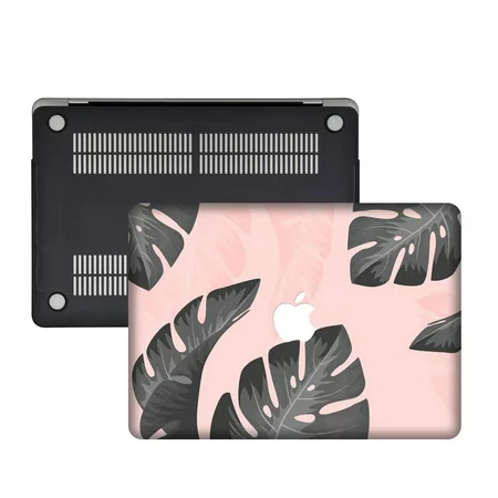 Pink Palm Leaf Macbook Case for Macbook Laptop Case  Case for MacBook Pro 13 -A2251/Case for MacBook Pro 13 -2289 Black