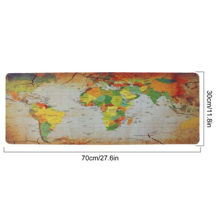 Map Gaming Mouse Pad  Extended Mouse Pad  XXL Large Big Computer Keyboard Mouse Mat Desk Pad with Non-Slip Base and Stitched Edge for Home Office Gami