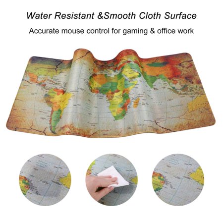 Map Gaming Mouse Pad  Extended Mouse Pad  XXL Large Big Computer Keyboard Mouse Mat Desk Pad with Non-Slip Base and Stitched Edge for Home Office Gami