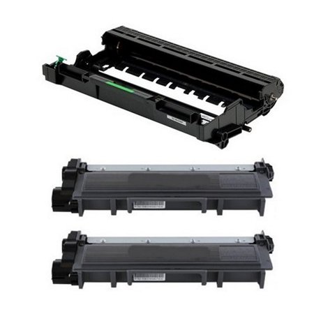 PrinterDash Compatible Replacement for Brother DCPL-2500/2540/HL-L2300/2380/MFC-L2680/2700/2740 Drum/Jumbo Toner Value Combo Pack (1-Drum Unit/2-Toner