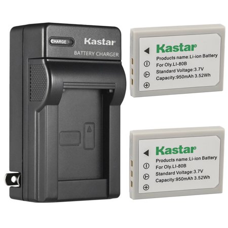 Kastar 2-Pack Battery and AC Wall Charger Replacement for PREMIER DM-6331  DM-5331  DS-4330  DS-4331  DS-4341  DS-4346  DS-5080  DS-5330  DS-5341  DS-