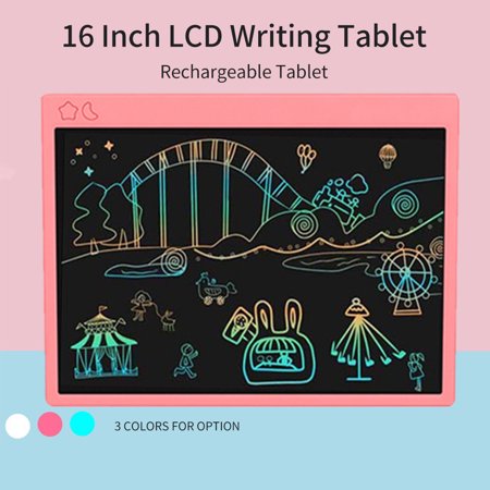 Aibecy 16 Inch LCD Writing Tablet Electronic Digital Drawing Board Rechargeable Writing Pad Color Screen One-Click Erase with Lock Button Gift for Chi