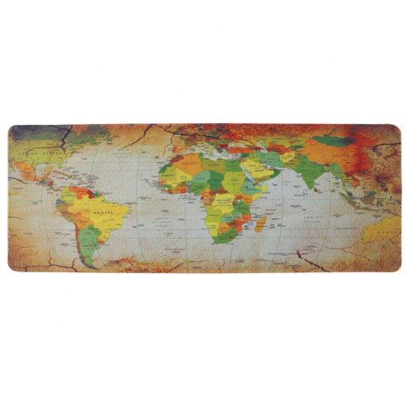 Extended Map Gaming Mouse Pad XXL Large Big Computer Keyboard Mouse Mat Desk Pad with Non-Slip Base and Stitched Edge for Home Office Gaming Work