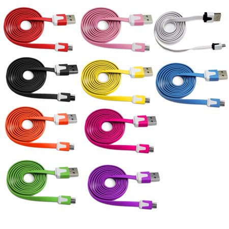 Importer520 10in1 Colorful 0.9m 3 Ft (Extra Long) Micro USB Data Sync Charger Cable ForHTC?Windows Phone 8X HTC 6990 HTC Zenith(at&T)  T Mobile  Veriz