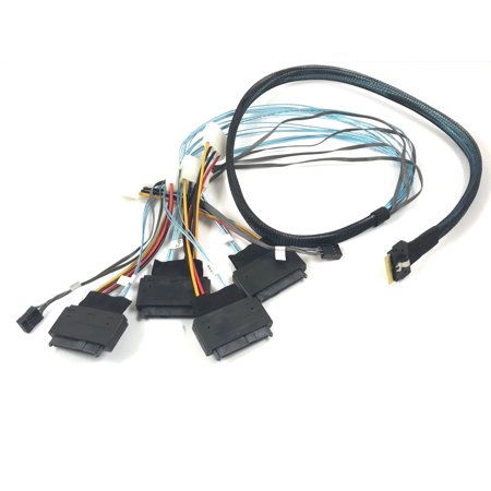 Vszerda SlimSAS 8i SFF-8654 to 4 U.3 SFF-8639 Cable - 1 Meter