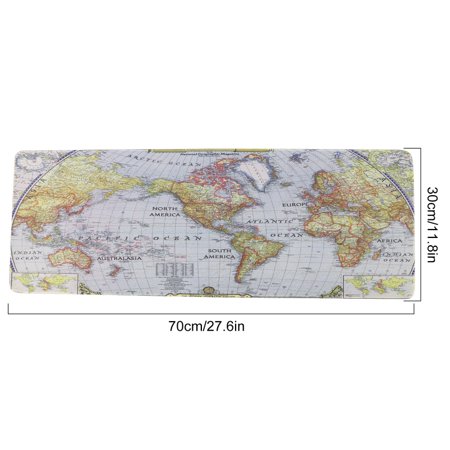 Map Gaming Mouse Pad  Extended Mouse Pad  XXL Large Big Computer Keyboard Mouse Mat Desk Pad with Non-Slip Base and Stitched Edge for Home Office Gami