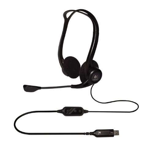Logitech 960 USB Headset (PC/Mac) with Noise-Canceling Mic in Black thumbnail