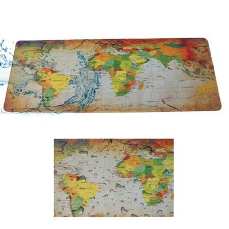 Map Gaming Mouse Pad  Extended Mouse Pad  XXL Large Big Computer Keyboard Mouse Mat Desk Pad with Non-Slip Base and Stitched Edge for Home Office Gami